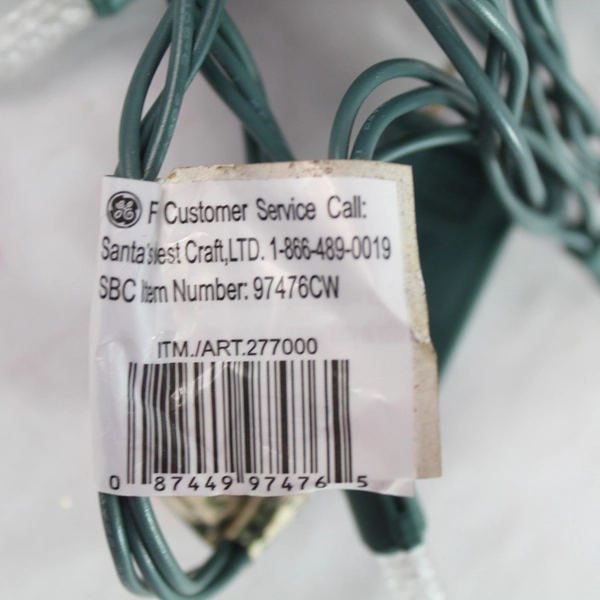 40ft GE Clear Mini Christmas Lights Strand - Tested Holiday Home Decor