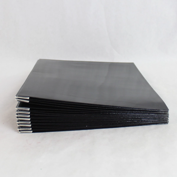 Lot of 10 Black Pocket File Folders Business Card Holder Office Supplies