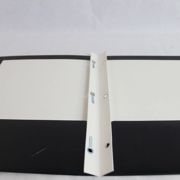 Lot of 10 Black Pocket File Folders Business Card Holder Office Supplies