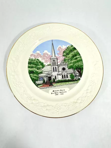 World Wide Art Studios Homer Laughlin Los Gatos CA Methodist Church Plate