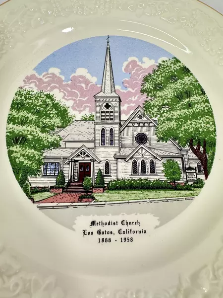 World Wide Art Studios Homer Laughlin Los Gatos CA Methodist Church Plate