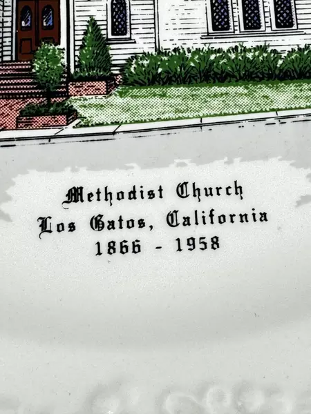 World Wide Art Studios Homer Laughlin Los Gatos CA Methodist Church Plate
