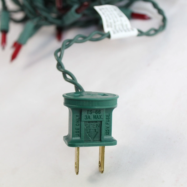 Red Mini Christmas Lights on Green String - 244" Holiday Decor, Tested