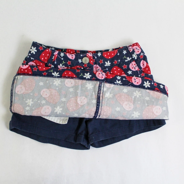 Lot of 2 Toddler Size 3 Big Sister T-Shirt & Ladybug Skort Red White Blue