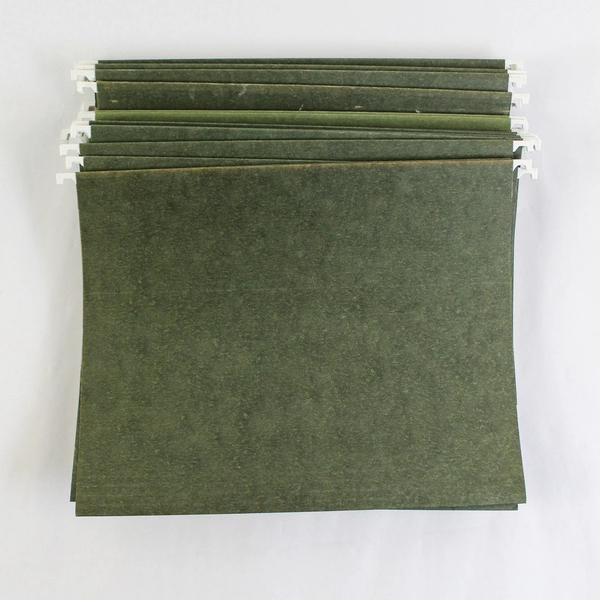 Lot of 25 Green Hanging File Folders Standard Size Pre-owned Office Supplies