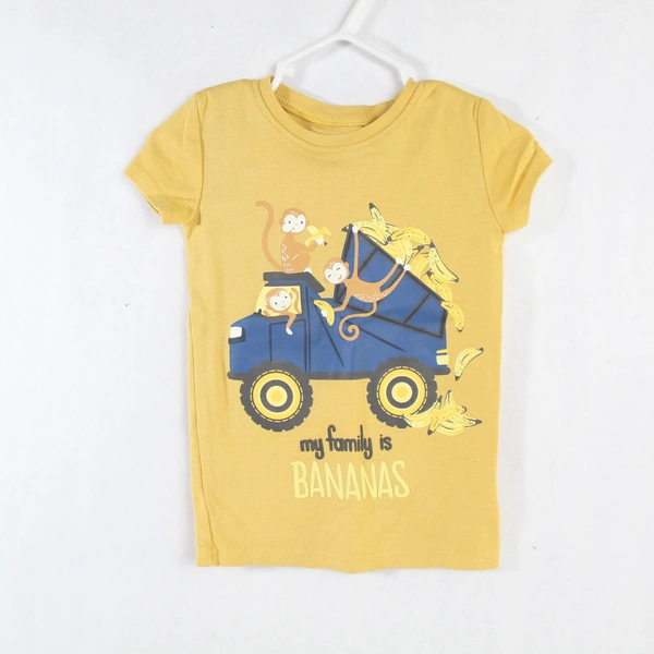 Panama Jack 2T Infant Pajama Set Yellow Top Navy Pants My Family is Bananas