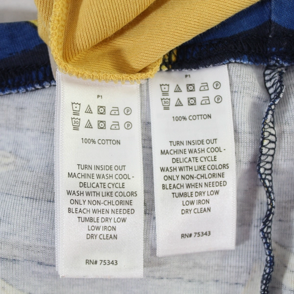 Panama Jack 2T Infant Pajama Set Yellow Top Navy Pants My Family is Bananas