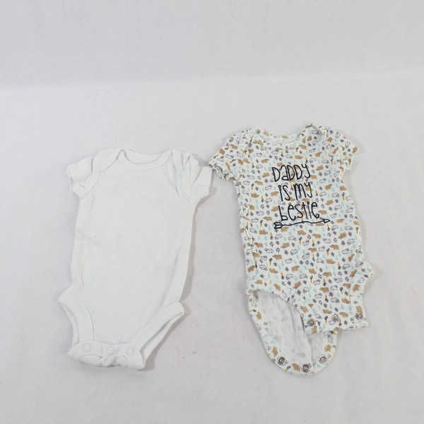 Lot of 2 Carter's Baby One-Piece Outfits - "Daddy is My Bestie" Pre-owned