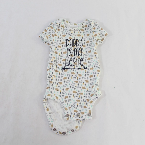 Lot of 2 Carter's Baby One-Piece Outfits - "Daddy is My Bestie" Pre-owned