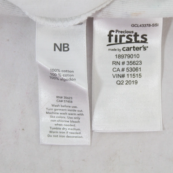 Lot of 2 Carter's Baby One-Piece Outfits - "Daddy is My Bestie" Pre-owned