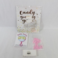 Baby Shower Games Lot: Lotto Cards, Candy Guessing, Pins & Accessories