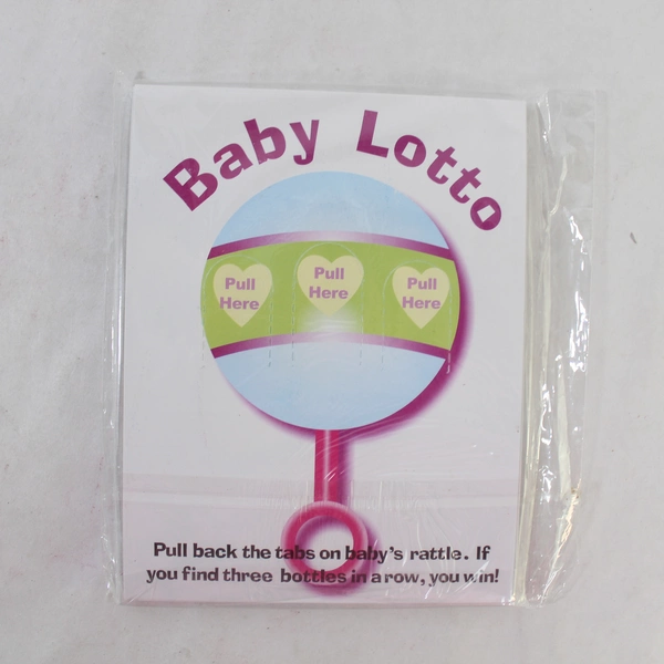 Baby Shower Games Lot: Lotto Cards, Candy Guessing, Pins & Accessories