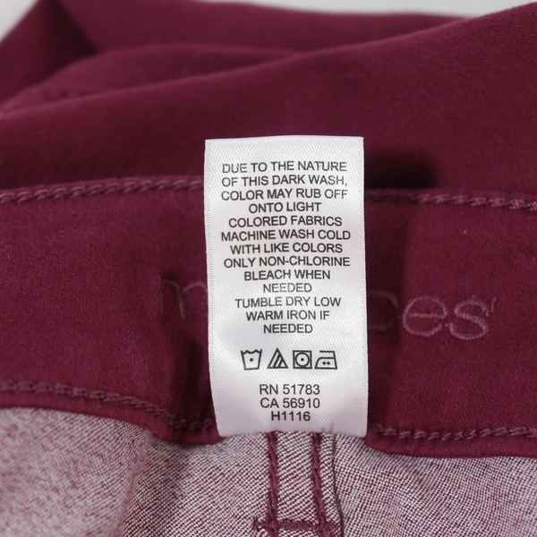 Maurices Women's Size 8 SR Purple Straight Leg 5-Pocket Pants Good Condition