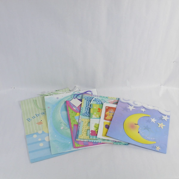 Lot of 7 Pre-Owned Baby Gift Bags - Hallmark & Barrington Studios Assorted