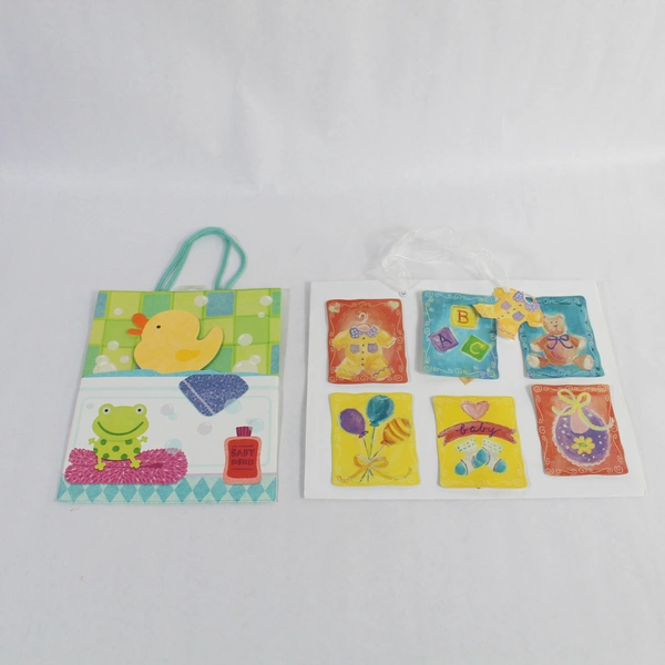 Lot of 7 Pre-Owned Baby Gift Bags - Hallmark & Barrington Studios Assorted