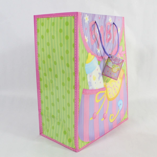 Lot of 7 Pre-Owned Baby Gift Bags - Hallmark & Barrington Studios Assorted