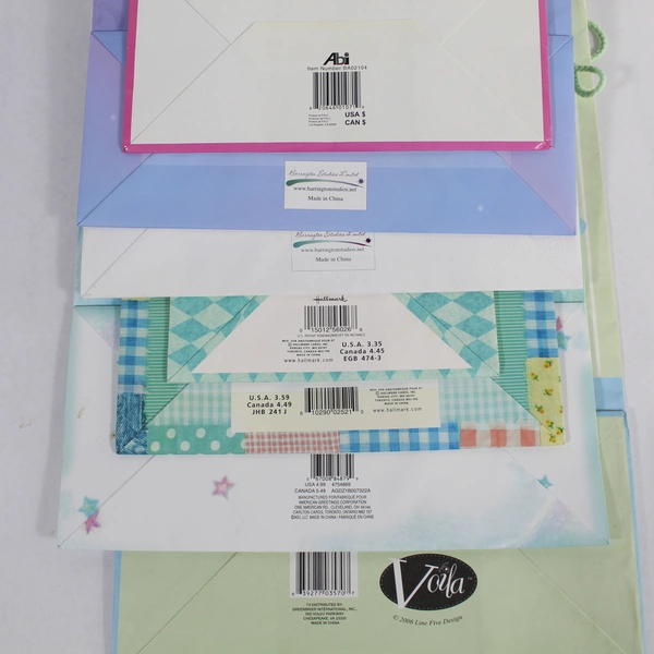 Lot of 7 Pre-Owned Baby Gift Bags - Hallmark & Barrington Studios Assorted