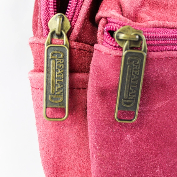 Greatland Mauve Pink Suede-Like Backpack for School & Work - Pre-Owned