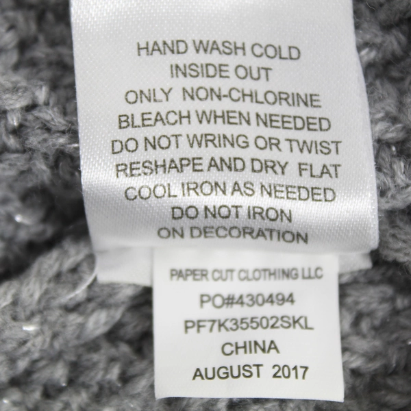 Pink Republic Gray XL Pullover Sweater with Rhinestones - Pre-Owned