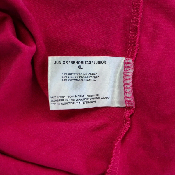 Energie Women's XL Fuchsia Pink V Neck T-Shirt Top - Pre-Owned