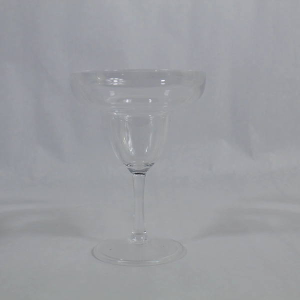 Lot of 2 Plastic Margarita Glasses Blue & Clear Party Drinkware Set