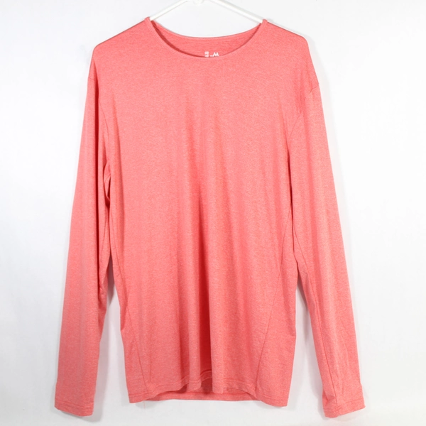 Blue Star Men's Salmon Pink Activewear Shirt Medium Long Sleeve