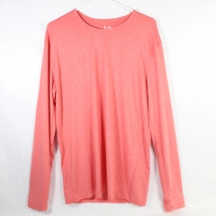 Blue Star Men's Salmon Pink Activewear Shirt Medium Long Sleeve