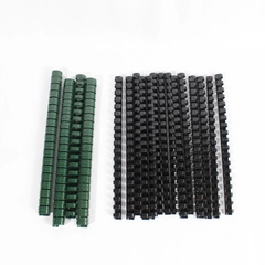 Lot of 21 Binding Spines: 13 Black, 1 Small Black, 7 Green Office Supplies