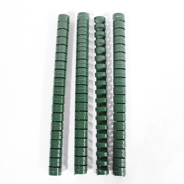 Lot of 21 Binding Spines: 13 Black, 1 Small Black, 7 Green Office Supplies