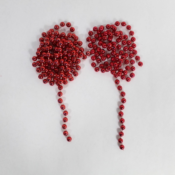 Lot of 9 Red Bead Garland Strands for Holiday Decor & DIY Crafts