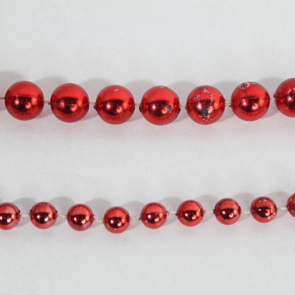 Lot of 9 Red Bead Garland Strands for Holiday Decor & DIY Crafts