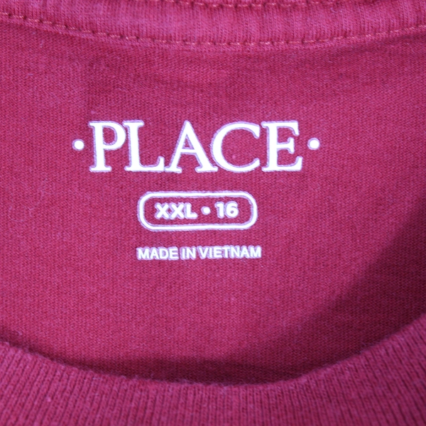 Children's Place Boy's XXL 16 Red "Genius Mode On" Short Sleeve Shirt