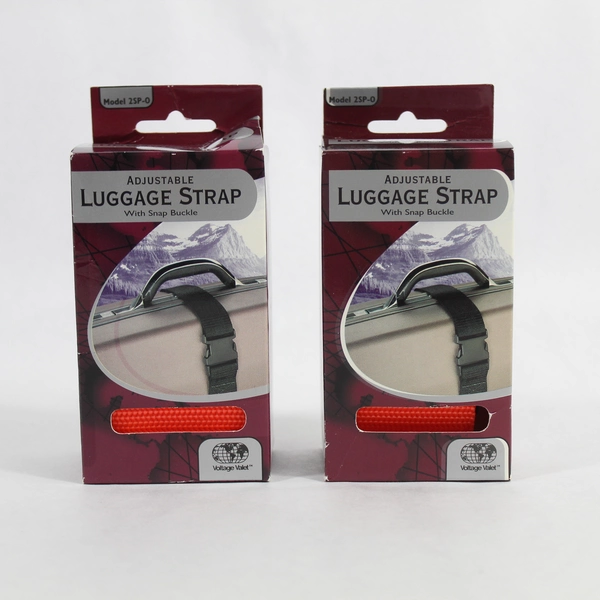 Lot of 2 Voltage Valet Adjustable Luggage Strap Neon Orange 2SP-0