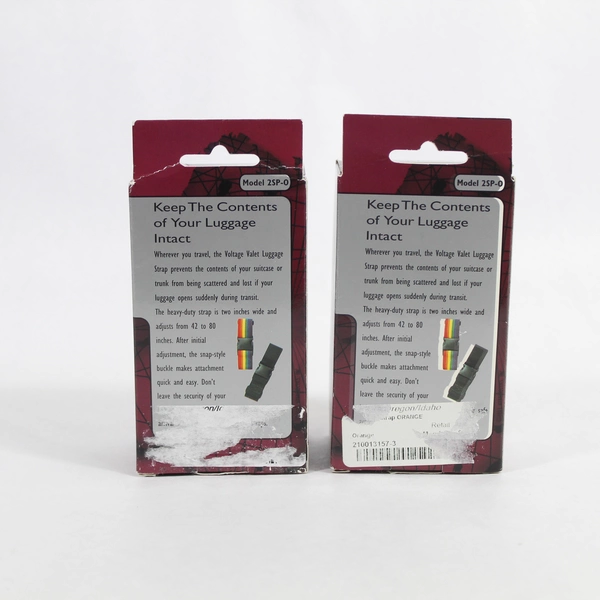 Lot of 2 Voltage Valet Adjustable Luggage Strap Neon Orange 2SP-0