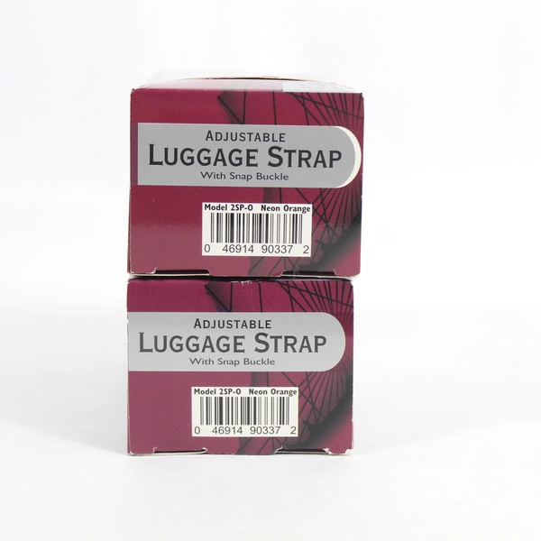 Lot of 2 Voltage Valet Adjustable Luggage Strap Neon Orange 2SP-0