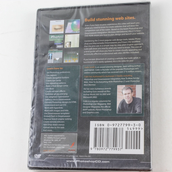 Photoshop & Dreamweaver Integration DVD by Colin Smith 2005 Sealed New