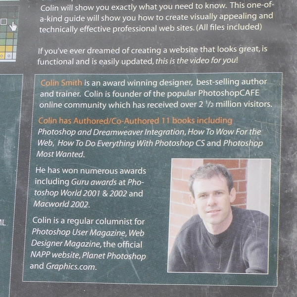 Photoshop & Dreamweaver Integration DVD by Colin Smith 2005 Sealed New