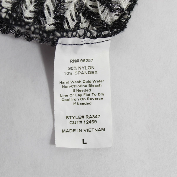 PerSeption Concept Women's Black White Striped Cardigan Top Size L Pre-Owned