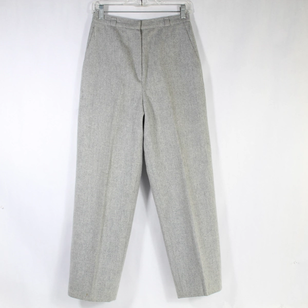Vintage College Town Women's Slacks Gray Wool Size 11/12 with Pockets