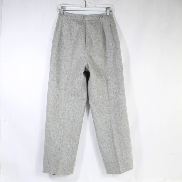 Vintage College Town Women's Slacks Gray Wool Size 11/12 with Pockets