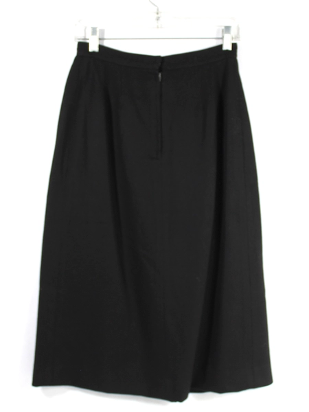 Women's Black A-Line Skirt Size 8 Back Zip Closure Professional Good Condition