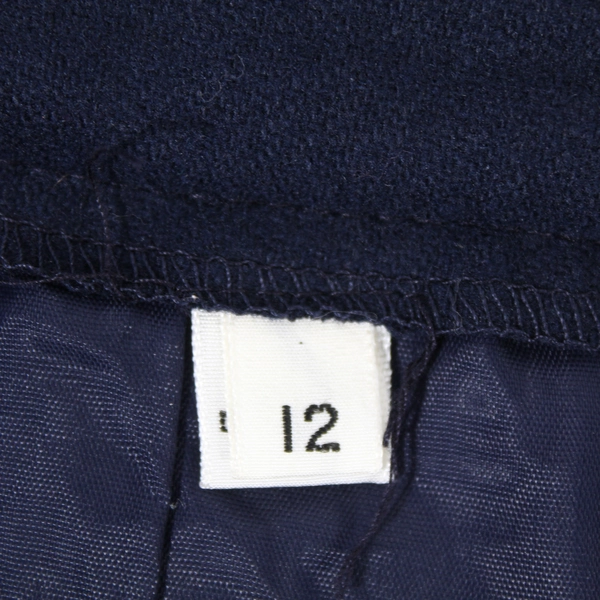 Unbranded Lined Skirt Women's Size 12 Navy Blue Pockets Zip Closure Professional