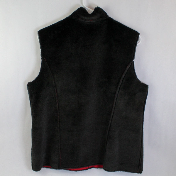 Montanaco Women's Red Black Arrow Feather Sleeveless Full Zip Vest M