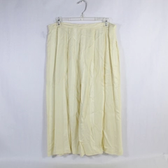 Vintage Claude Skirt Size 15/16 Pale Yellow Pleated Back Zip Pre-Owned
