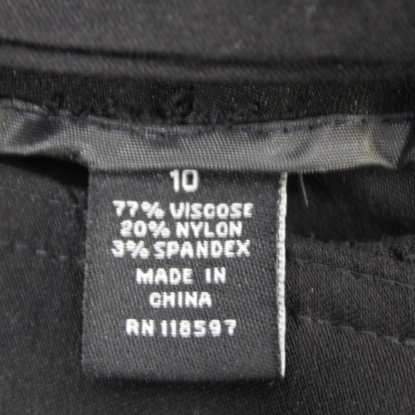 Isabella Rodriguez Black Straight Leg Pants Women's Size 10 - Tags Attached