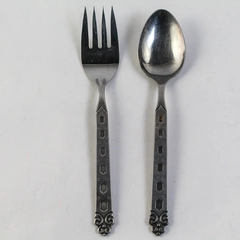 Oneida Northland San Francisco Set of 2 Stainless Serving Flatware Glossy