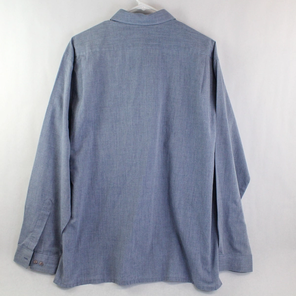 Van Heusen Corum Fitted Shirt XL Long Sleeve Button-Up Blue - Good Condition