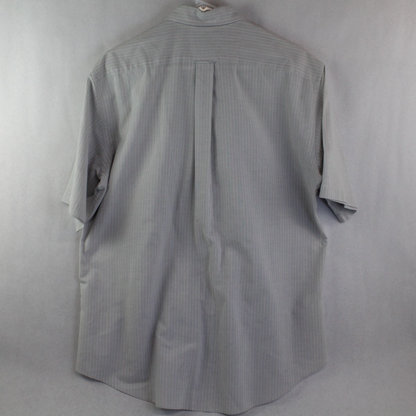 Vintage Cambridge Classics Men's Dress Shirt Size 17 White Blue Short Sleeves