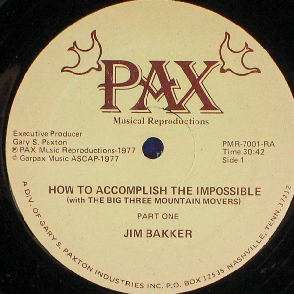 Jim Bakker How To Accomplish The Impossible Vinyl Record Religious Music