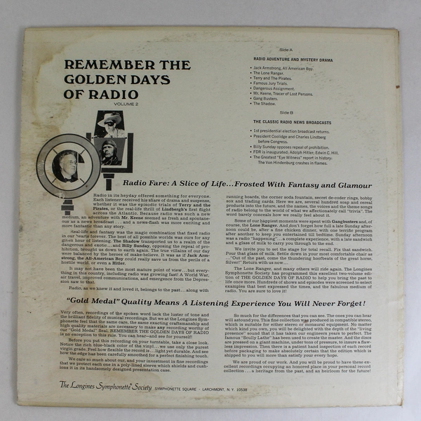 Remember The Golden Days of Radio Vol. 2 Jack Benny Vinyl Record - Used